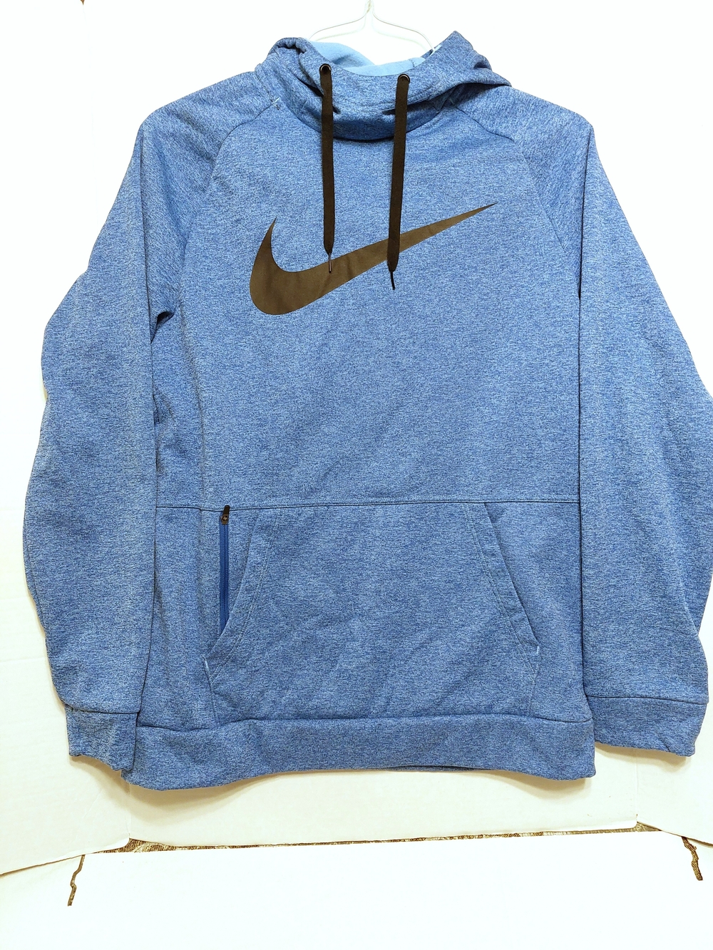 Nike Men’s Blue Pullover Hoodie with Swoosh